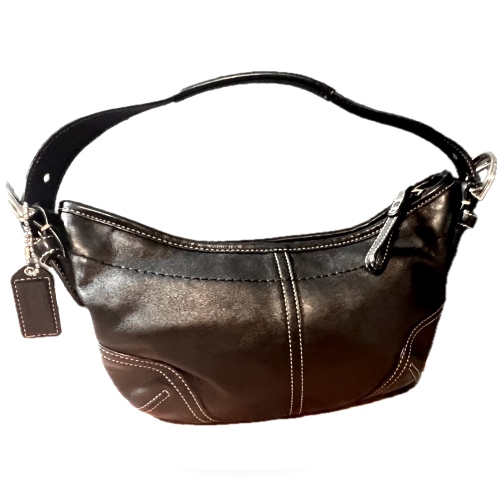 Coach Black Mini Soho Leather Hobo Shoulder Bag